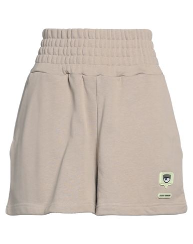 Chiara Ferragni Woman Shorts & Bermuda Shorts Light Brown Size Xs Cotton In Beige