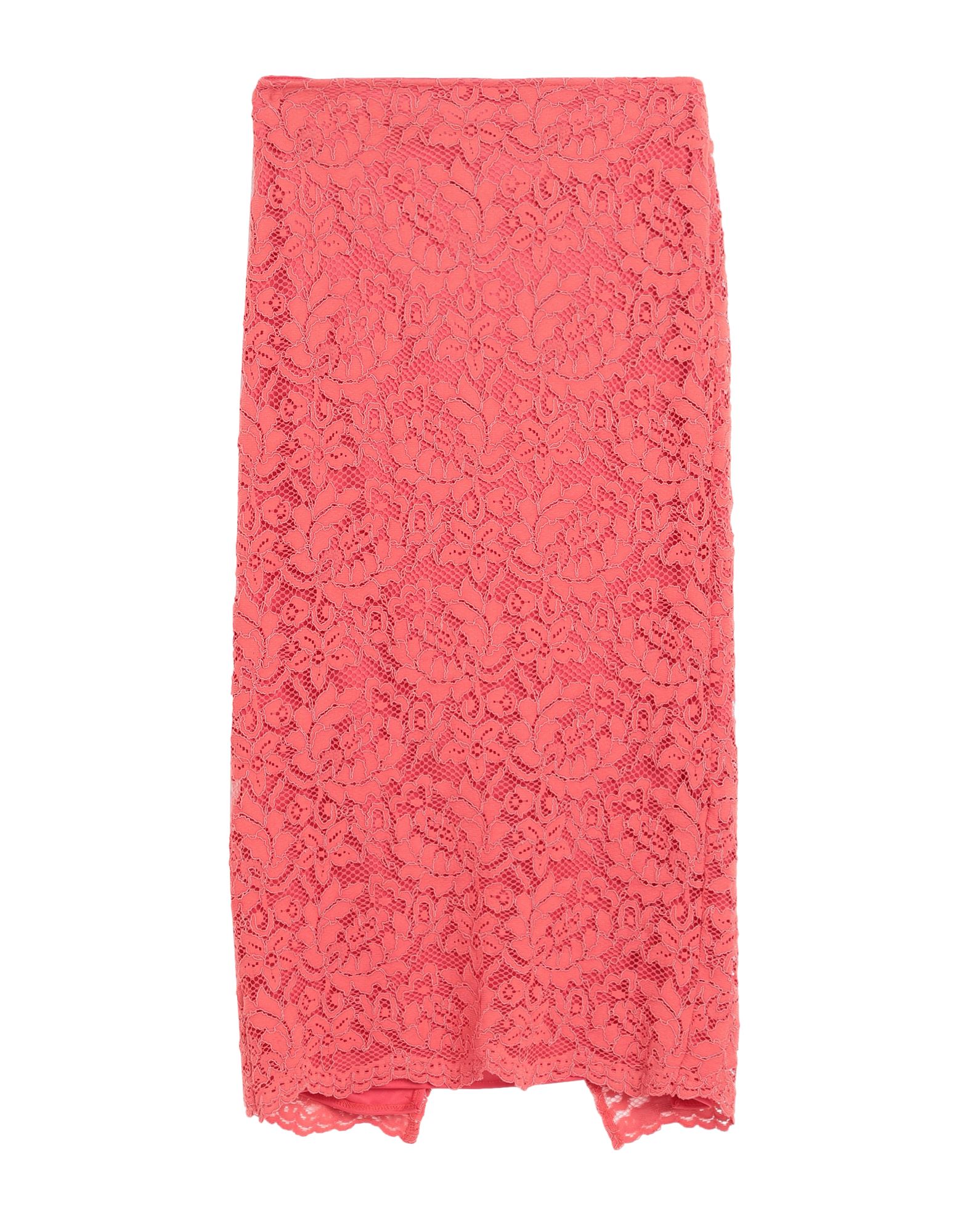 Soallure Midi Skirts In Salmon Pink | ModeSens