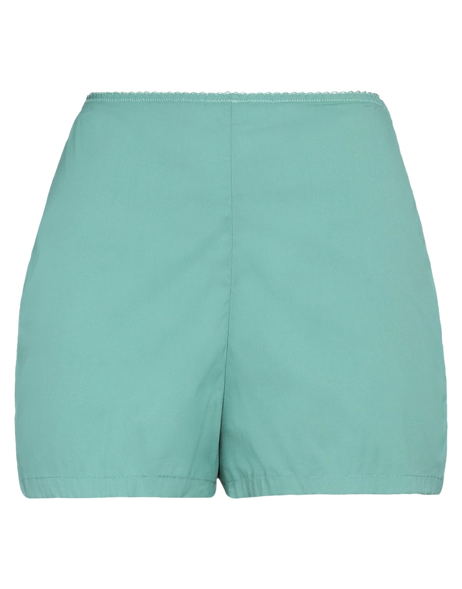 Kristina Ti Woman Shorts & Bermuda Shorts Green Size 6 Cotton, Polyamide, Elastane