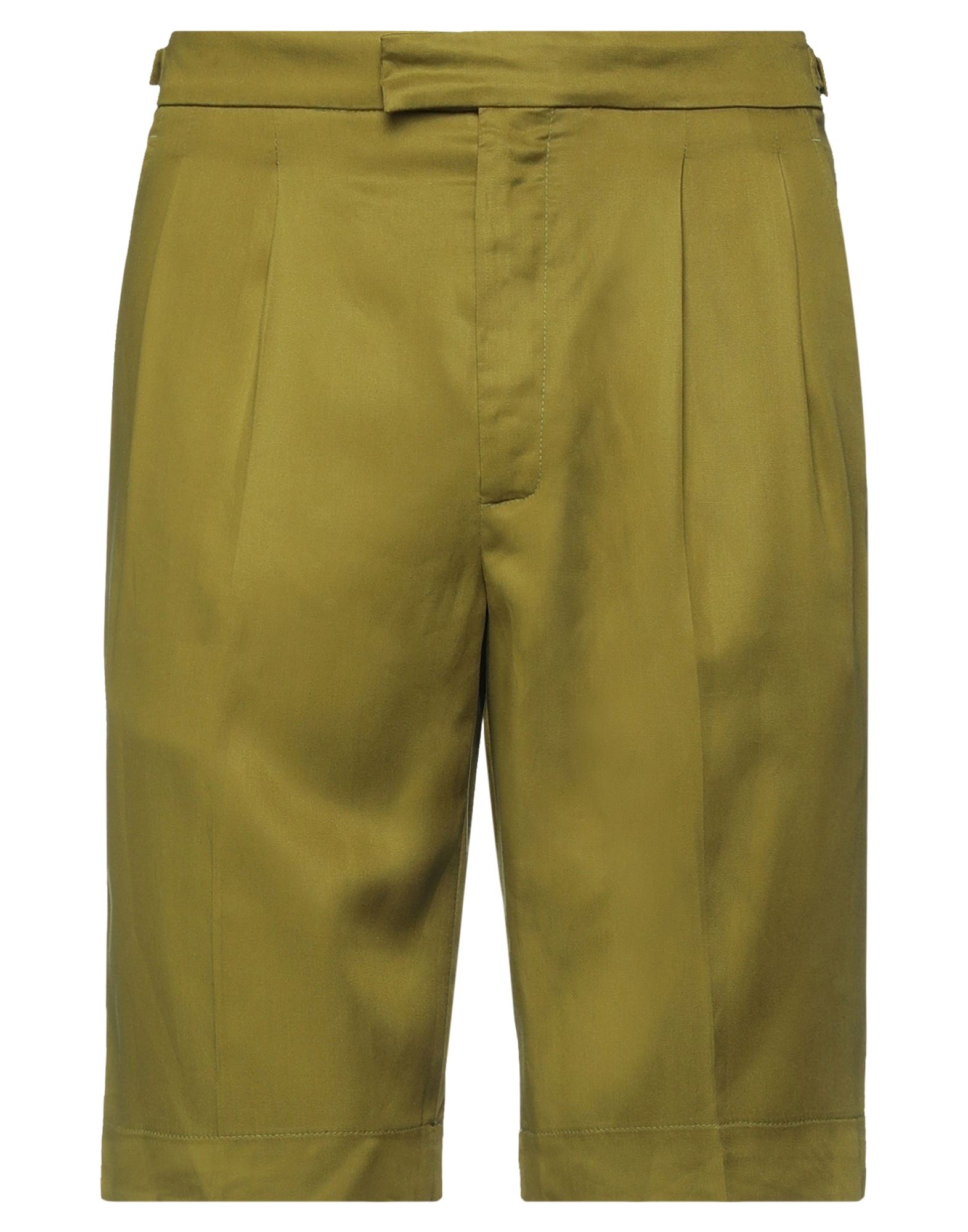 Roberto Collina Man Shorts & Bermuda Shorts Military Green Size 32 Viscose