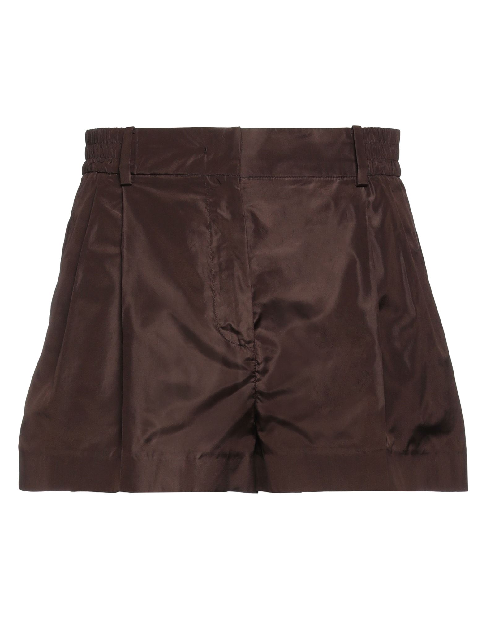 Shop Valentino Garavani Woman Shorts & Bermuda Shorts Brown Size 8 Silk