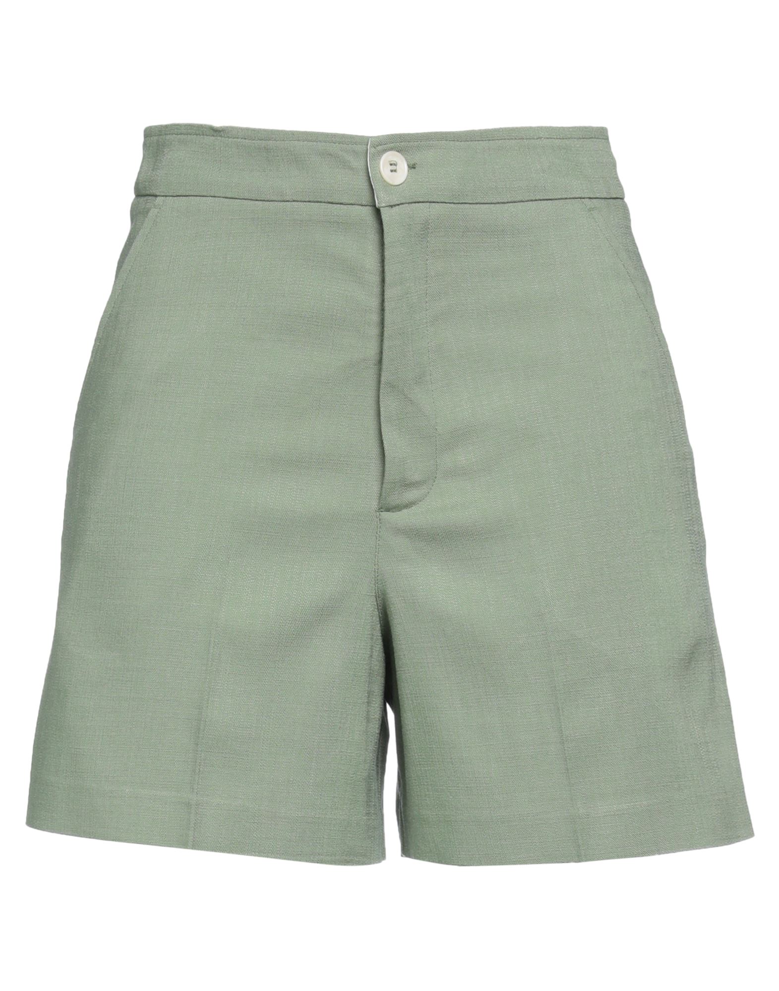 Attic And Barn Woman Shorts & Bermuda Shorts Green Size 6 Viscose, Polyester, Elastane