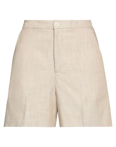 Attic And Barn Woman Shorts & Bermuda Shorts Beige Size 6 Viscose, Polyester, Elastane