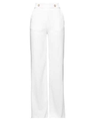 Pinko Woman Pants White Size 6 Polyester, Elastane