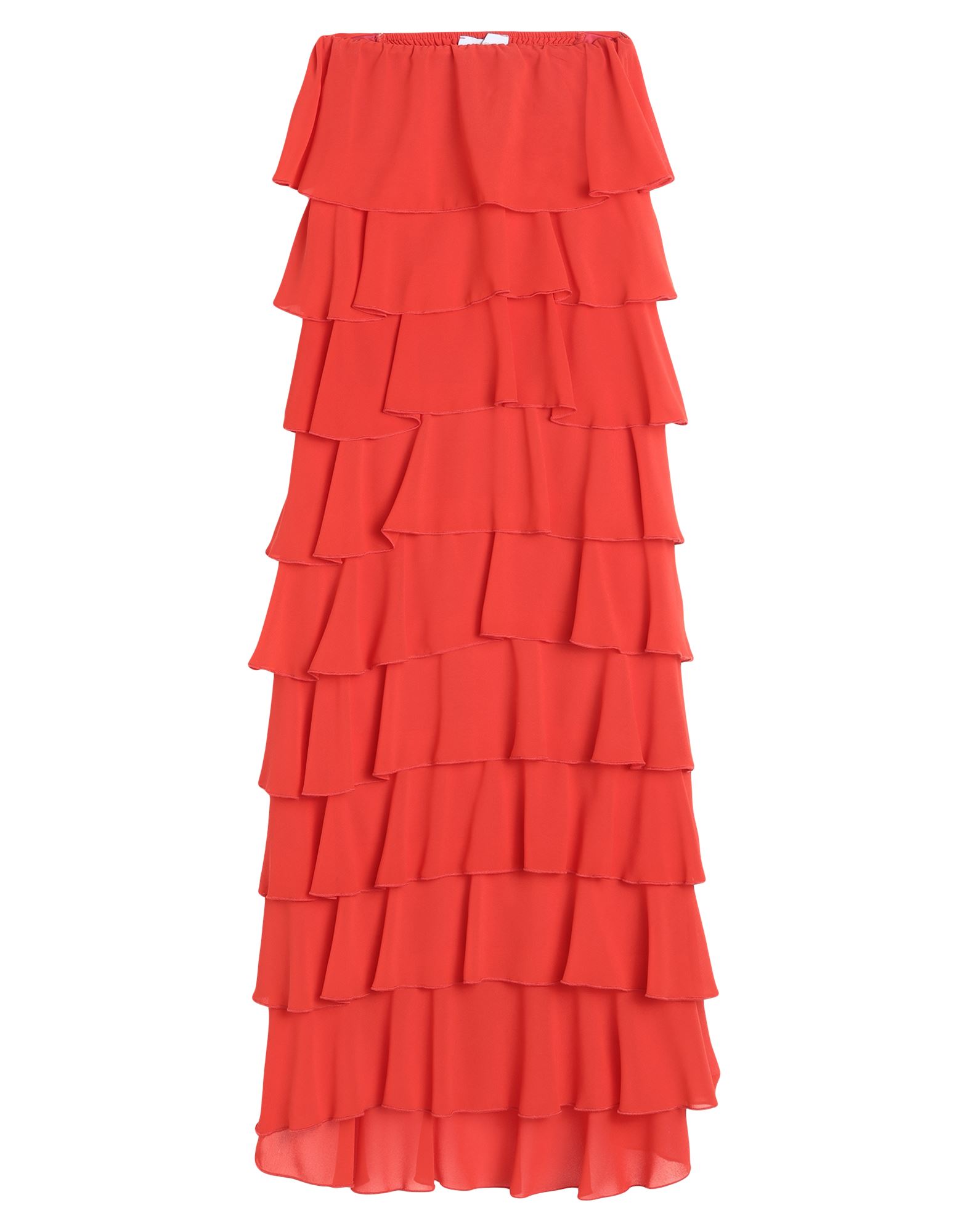 Soallure Long Skirts In Red