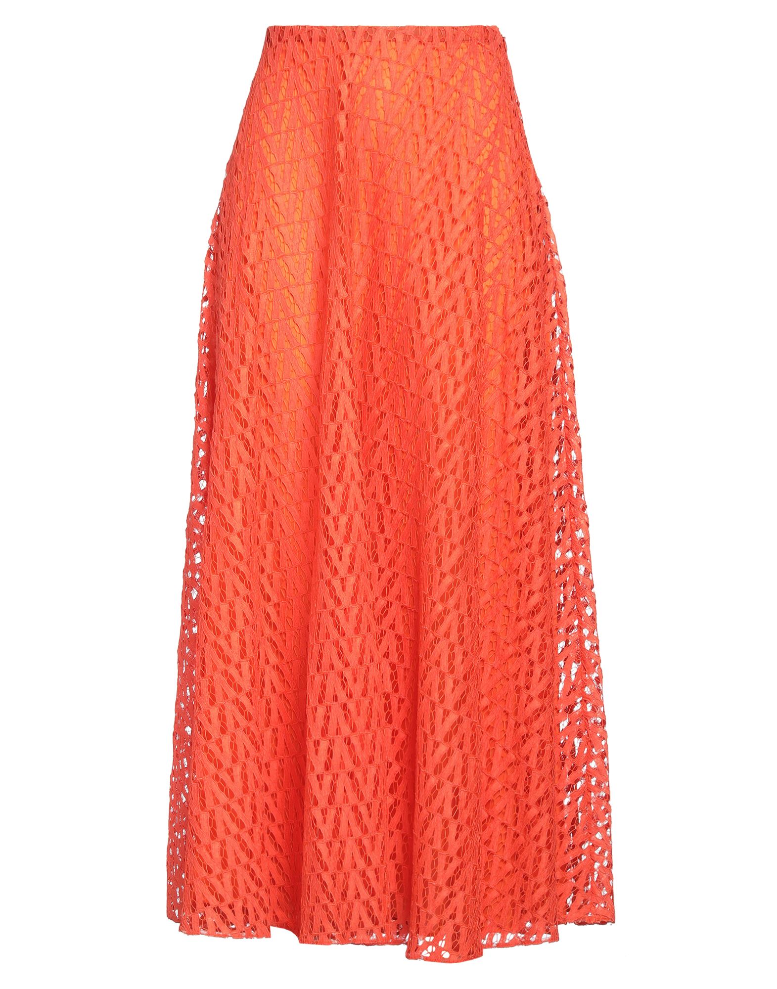 Valentino Long Skirts In Orange