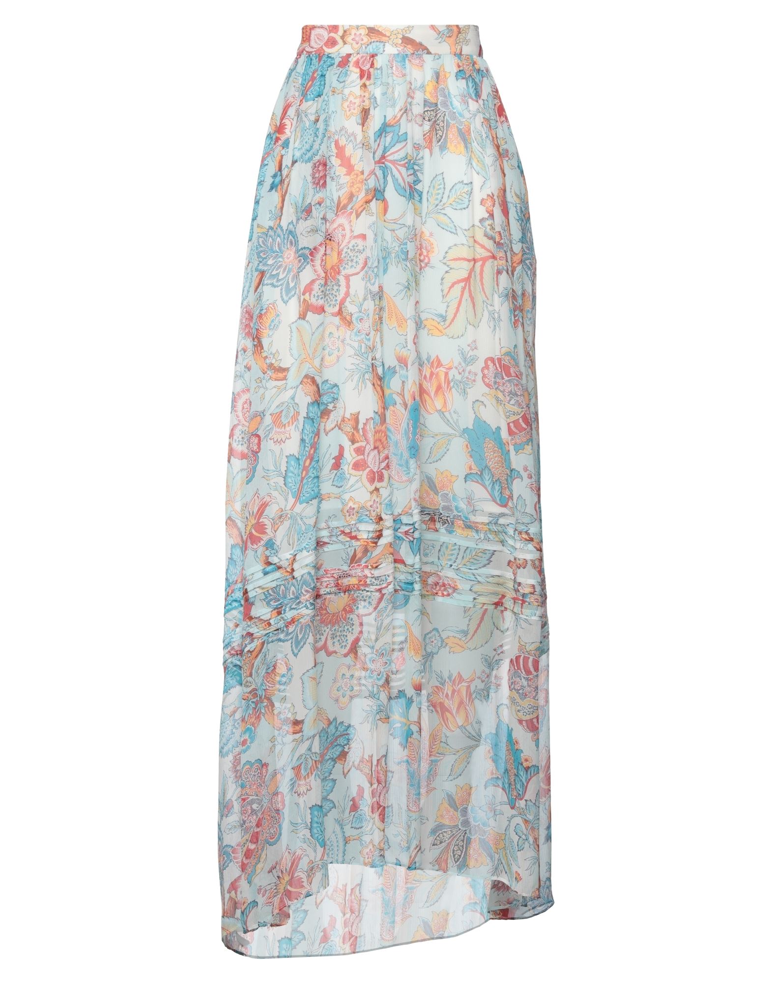Shop Etro Woman Maxi Skirt Sky Blue Size 8 Silk