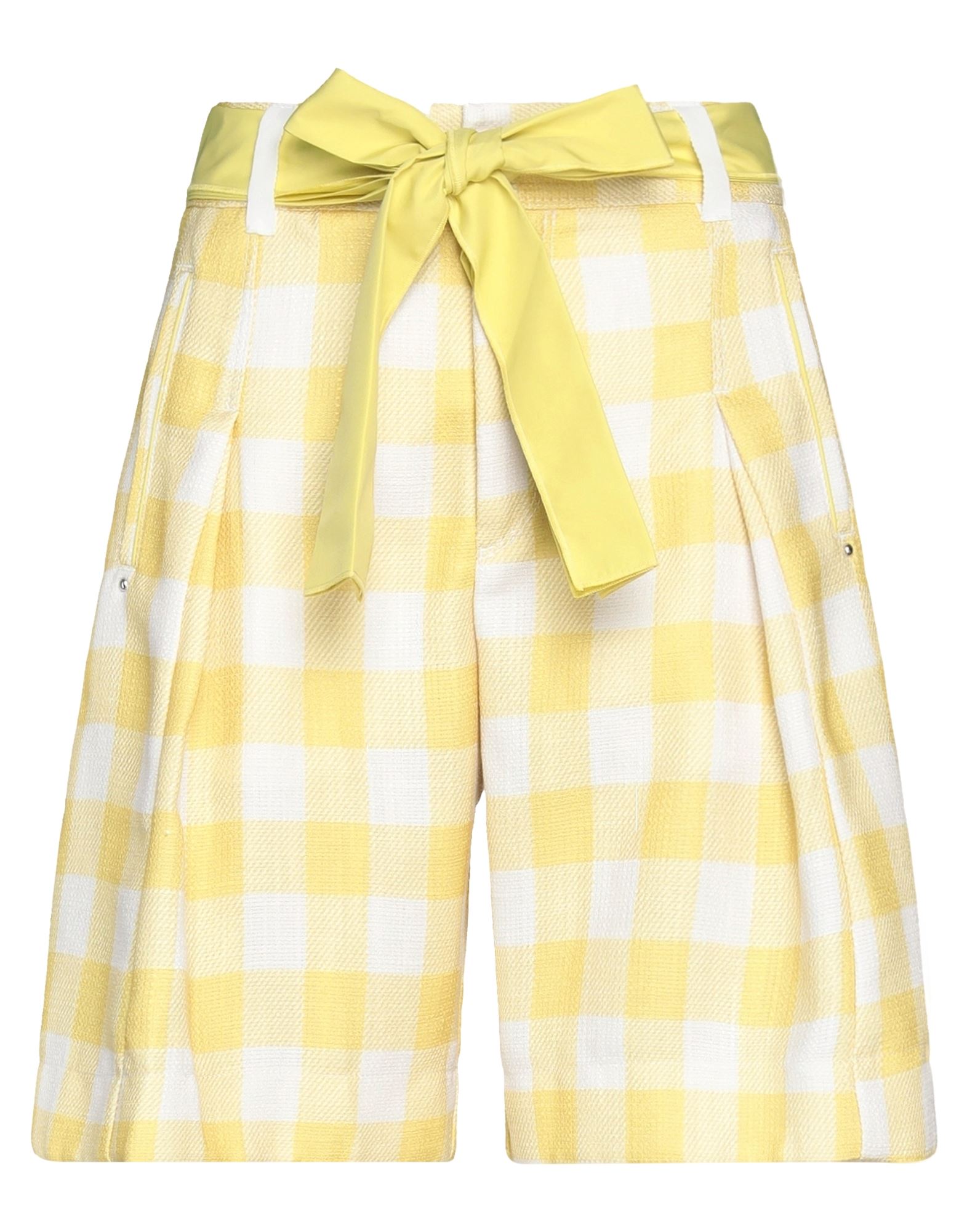 High Woman Shorts & Bermuda Shorts Ocher Size 8 Polyester In Yellow