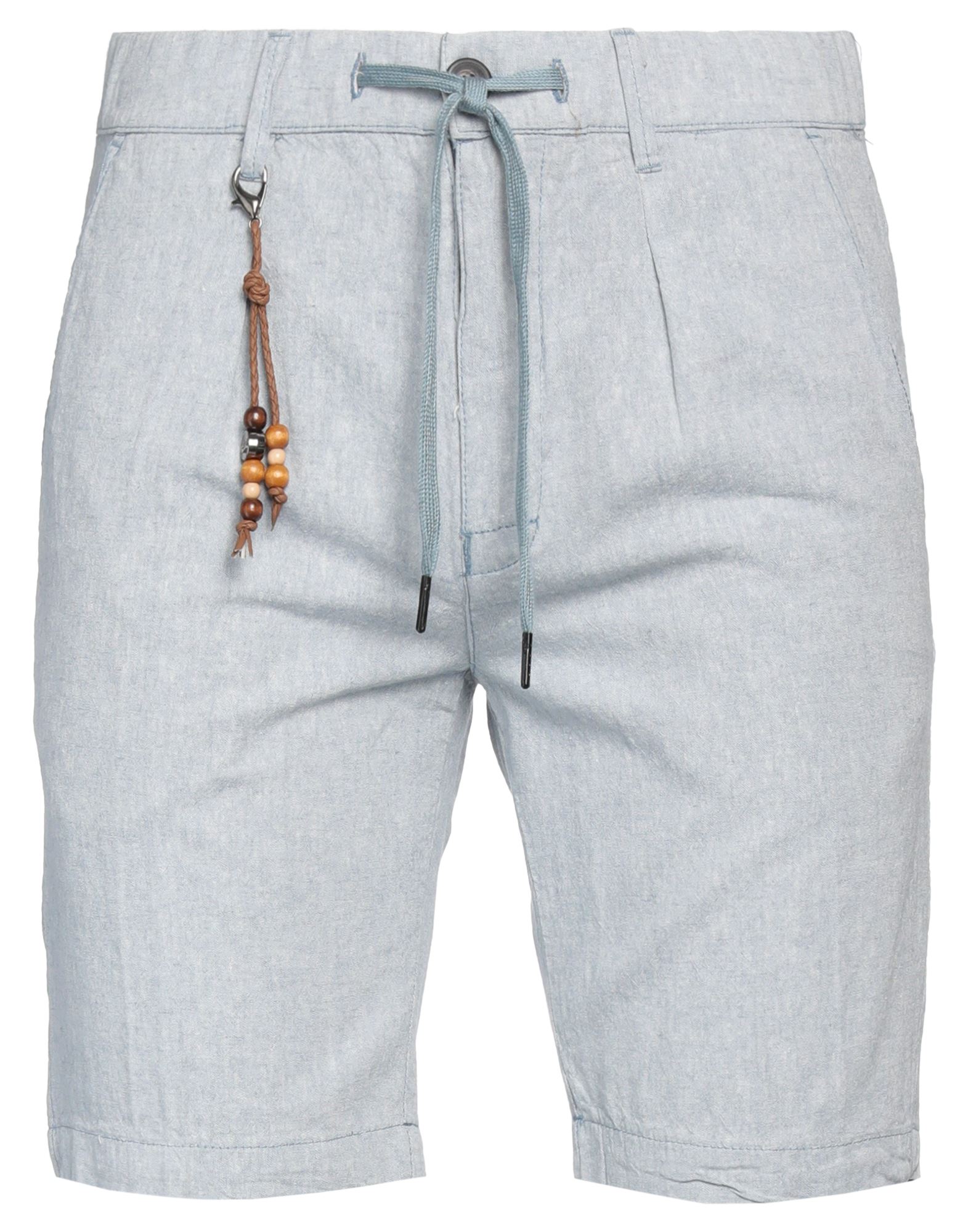 Yes Zee By Essenza Man Shorts & Bermuda Shorts Sky Blue Size 29 Linen, Cotton