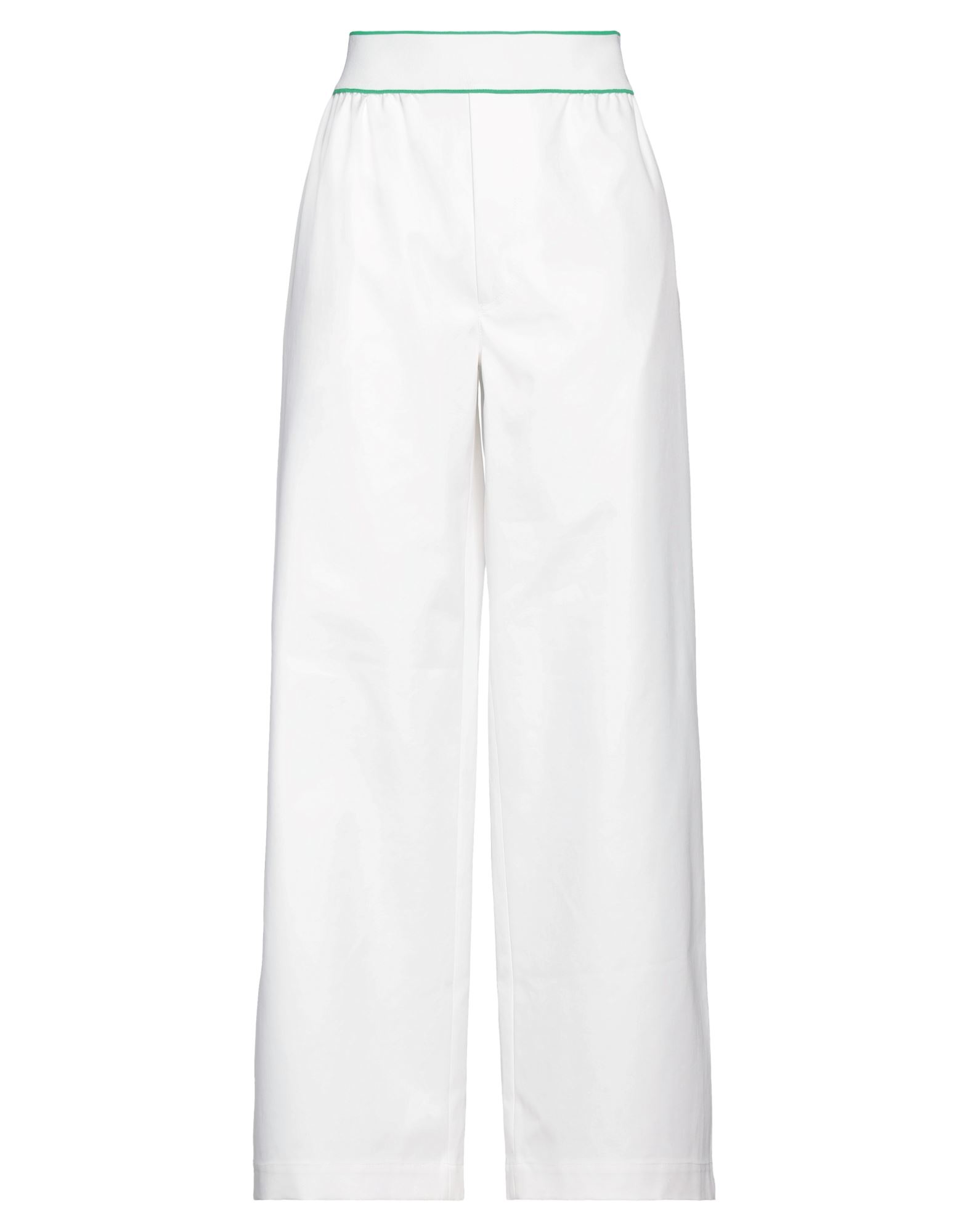 Shop Bottega Veneta Woman Pants White Size M Cotton