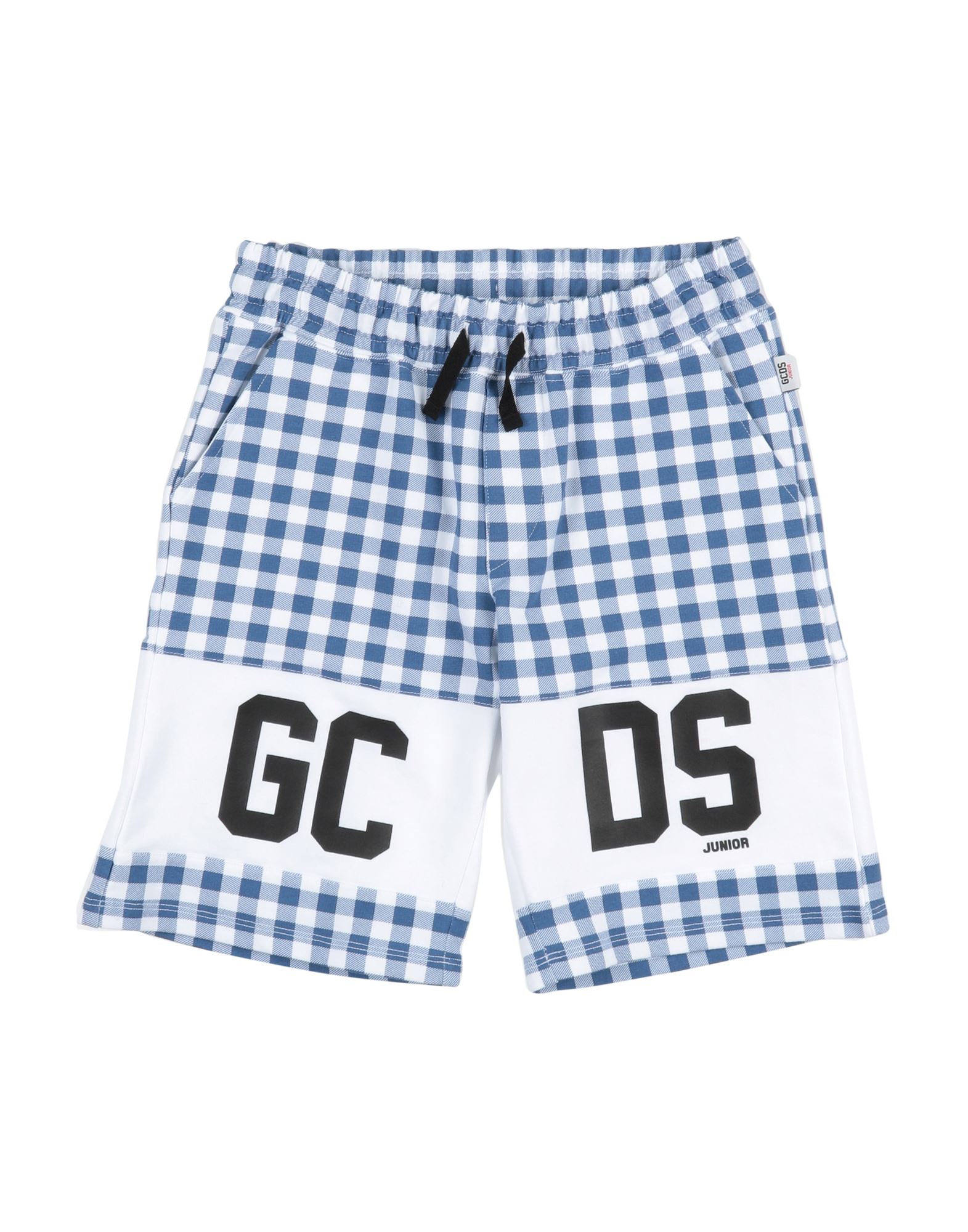 Gcds Mini Checked Bermuda In Blue