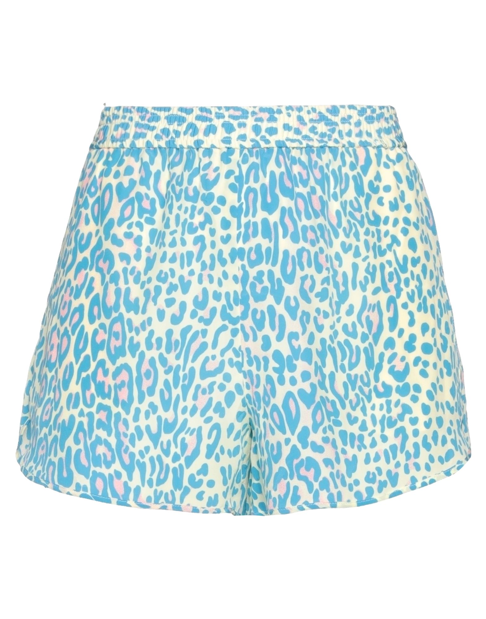 Shop Stella Mccartney Woman Shorts & Bermuda Shorts Azure Size 4-6 Silk In Blue