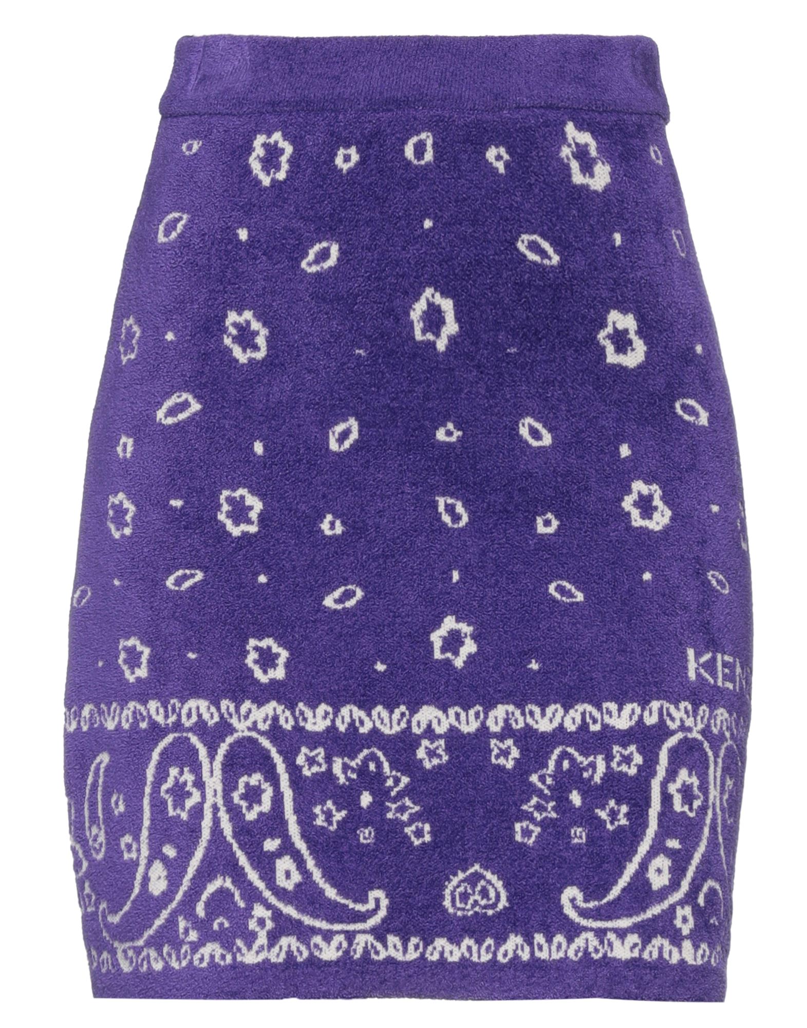 Shop Kenzo Woman Mini Skirt Light Purple Size L Viscose, Polyamide, Nylon