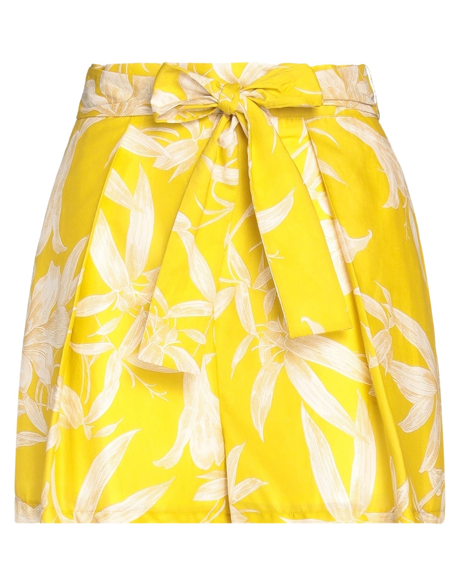Lavi Woman Shorts & Bermuda Shorts Ocher Size M Cotton In Yellow
