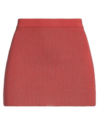 Paloma Wool Woman Mini Skirt Tomato Red Size Xs Organic Cotton In Orange