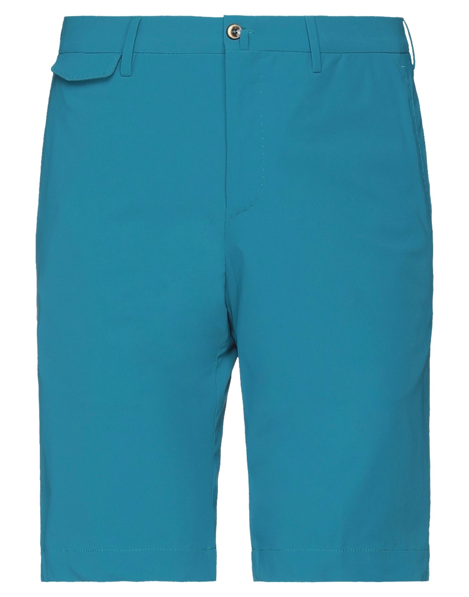Pt Torino Man Shorts & Bermuda Shorts Turquoise Size 38 Polyamide, Elastane In Blue