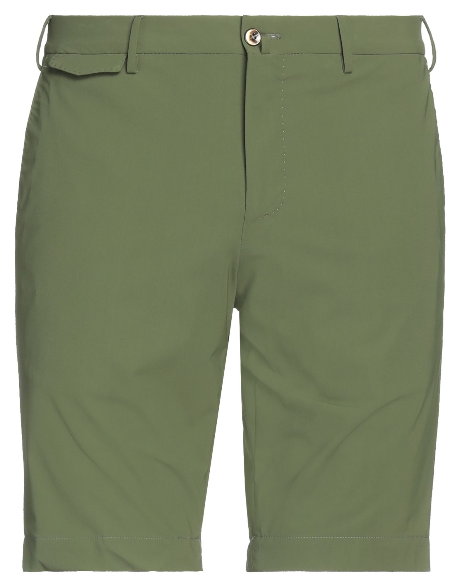 Pt Torino Man Shorts & Bermuda Shorts Military Green Size 32 Polyamide, Elastane