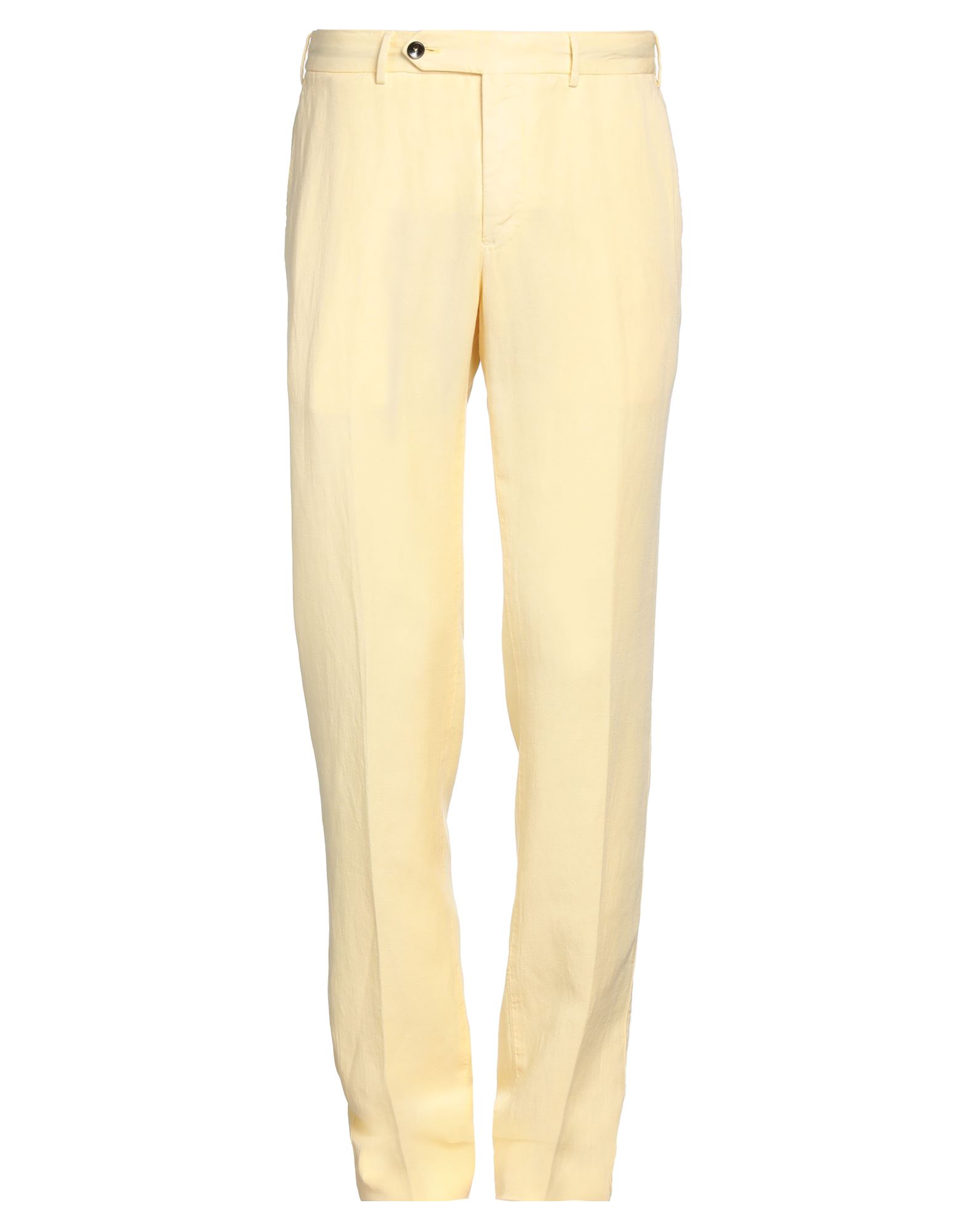Pt Torino Man Pants Light Yellow Size 30 Lyocell, Linen, Cotton