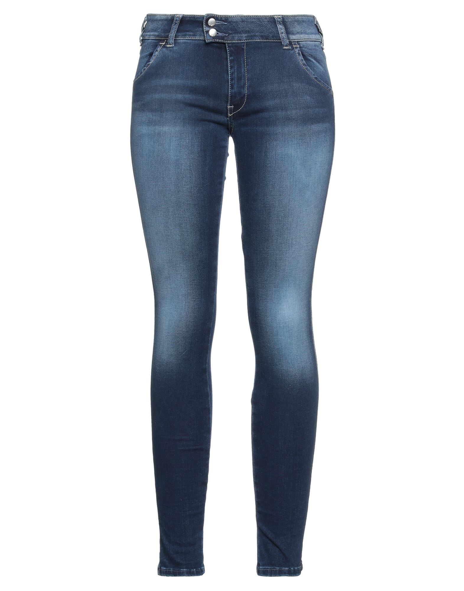 Shop Met Jeans Woman Jeans Blue Size 24 Cotton, T-400 Fiber, Elastane