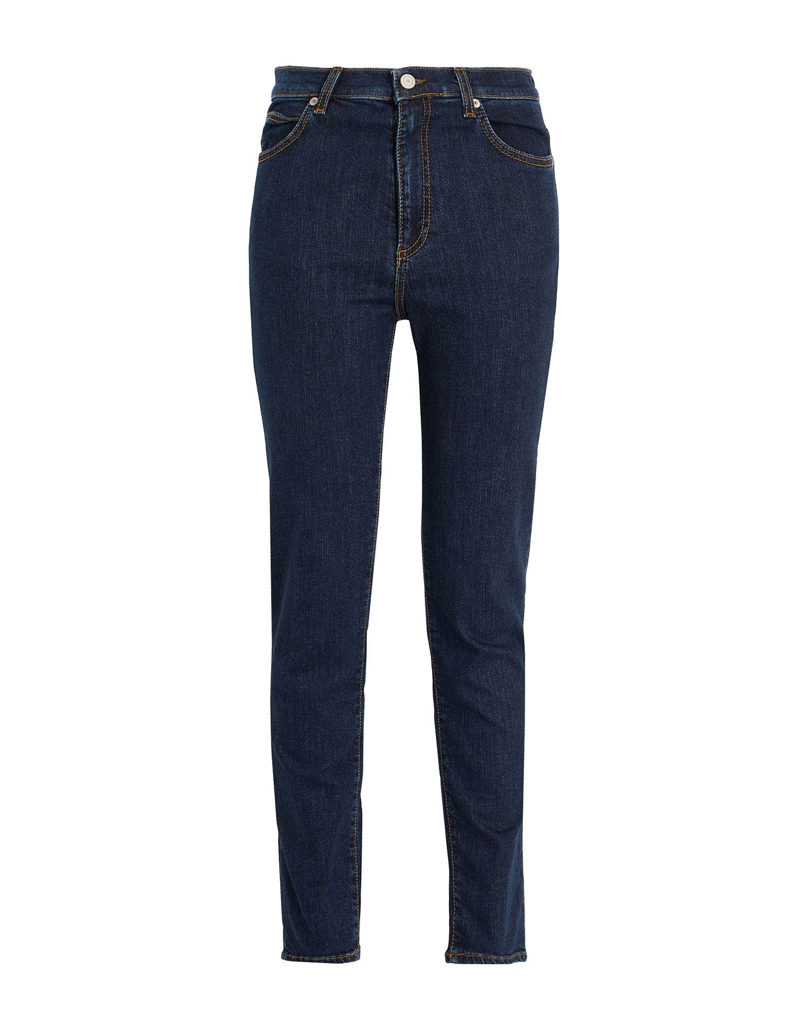 Shop 8 By Yoox Organic Cotton Denim Skinny Jean Woman Jeans Blue Size 30 Organic Cotton, Elastane