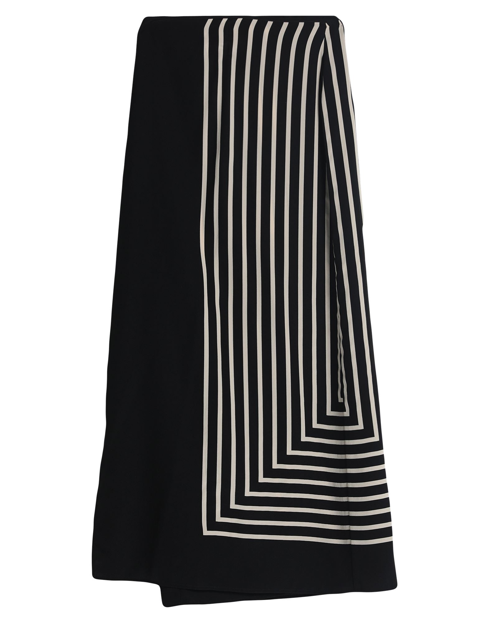 Monogram silk wrap skirt black – Totême