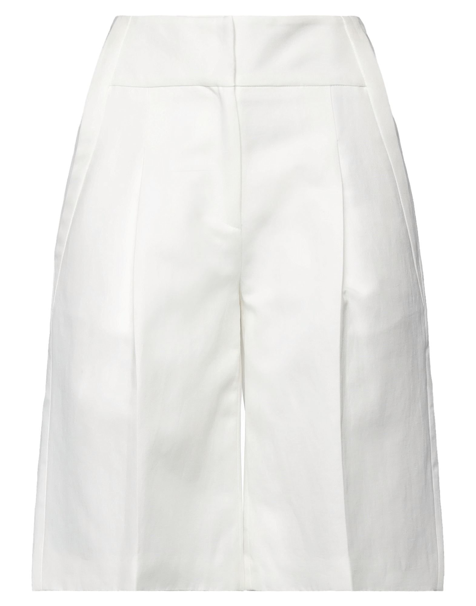 Eleventy Woman Shorts & Bermuda Shorts White Size 4 Cotton, Ramie