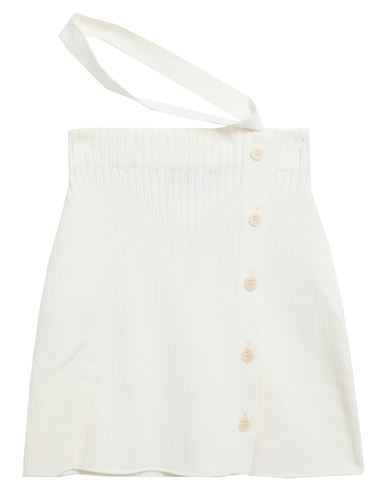 Andreädamo Andreādamo Woman Mini Skirt Ivory Size S Viscose, Polyester, Polyamide, Elastane In White
