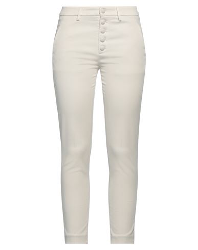Dondup Woman Pants White Size 32 Cotton, Lyocell, Elastane