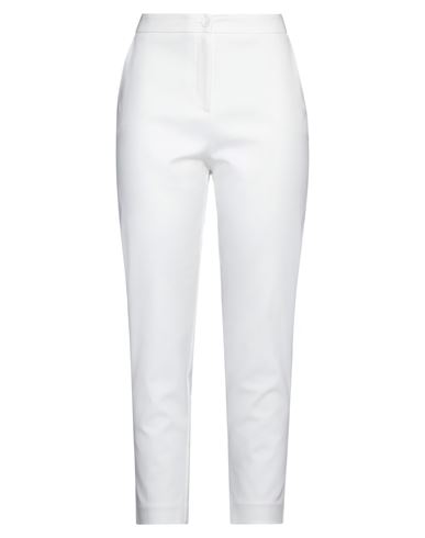 Nenette Woman Pants Off White Size 6 Cotton, Polyamide, Elastane