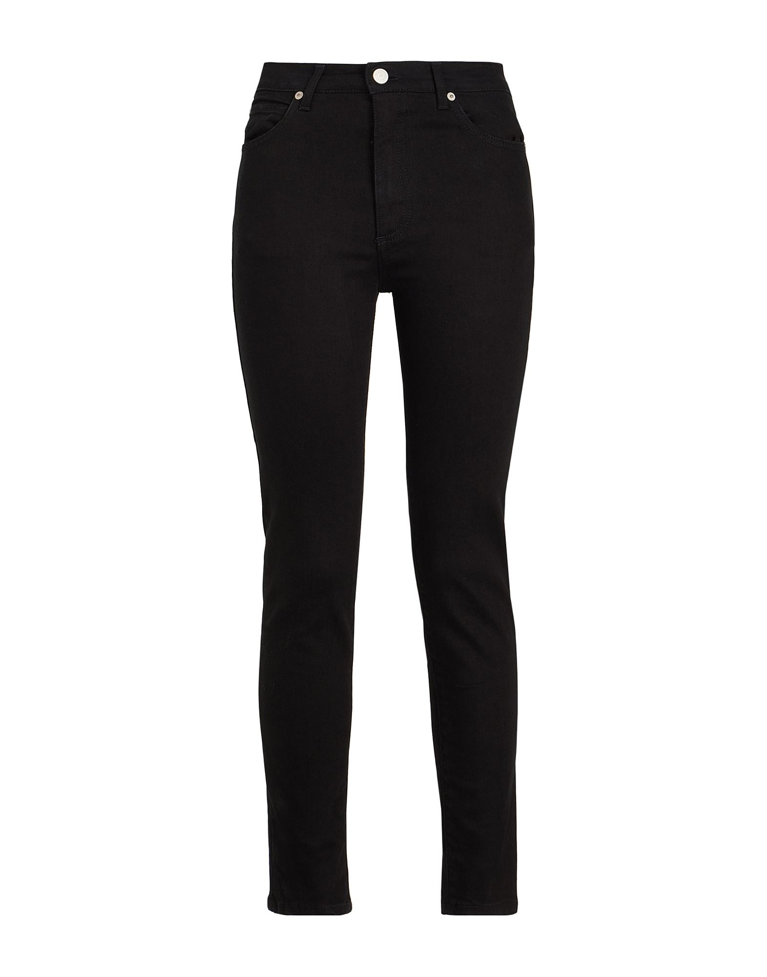 8 By Yoox Organic Cotton Denim Skinny Jean Woman Jeans Black Size 30 Organic Cotton, Elastane