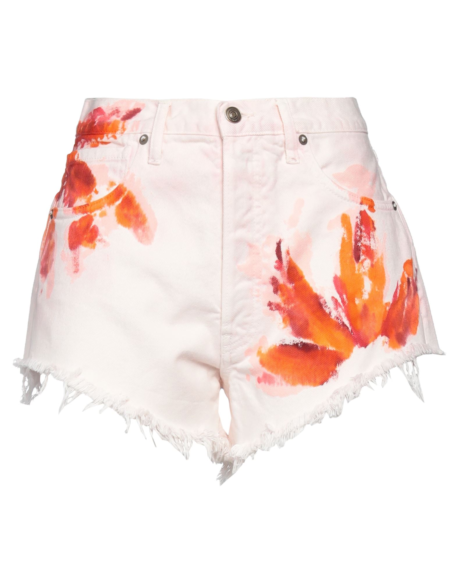 Shop Alanui Woman Shorts & Bermuda Shorts Light Pink Size 28 Cotton