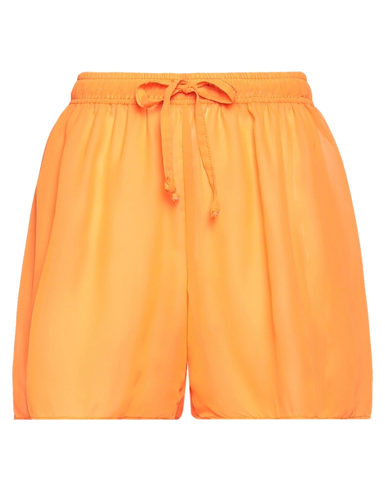 White Woman Shorts & Bermuda Shorts Orange Size M Cotton