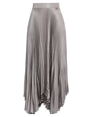 Rossopuro Woman Maxi Skirt Grey Size L Polyester In Grey