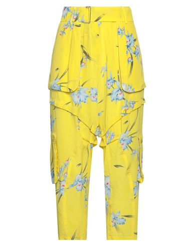 N°21 Woman Pants Yellow Size 8 Silk
