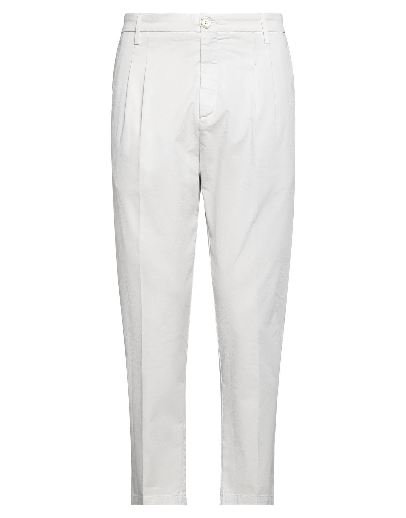 Shop Aglini Man Pants Light Grey Size 33 Cotton, Elastane