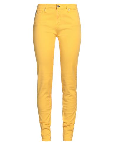 Love Moschino Woman Jeans Yellow Size 27 Cotton, Lyocell, Elastane