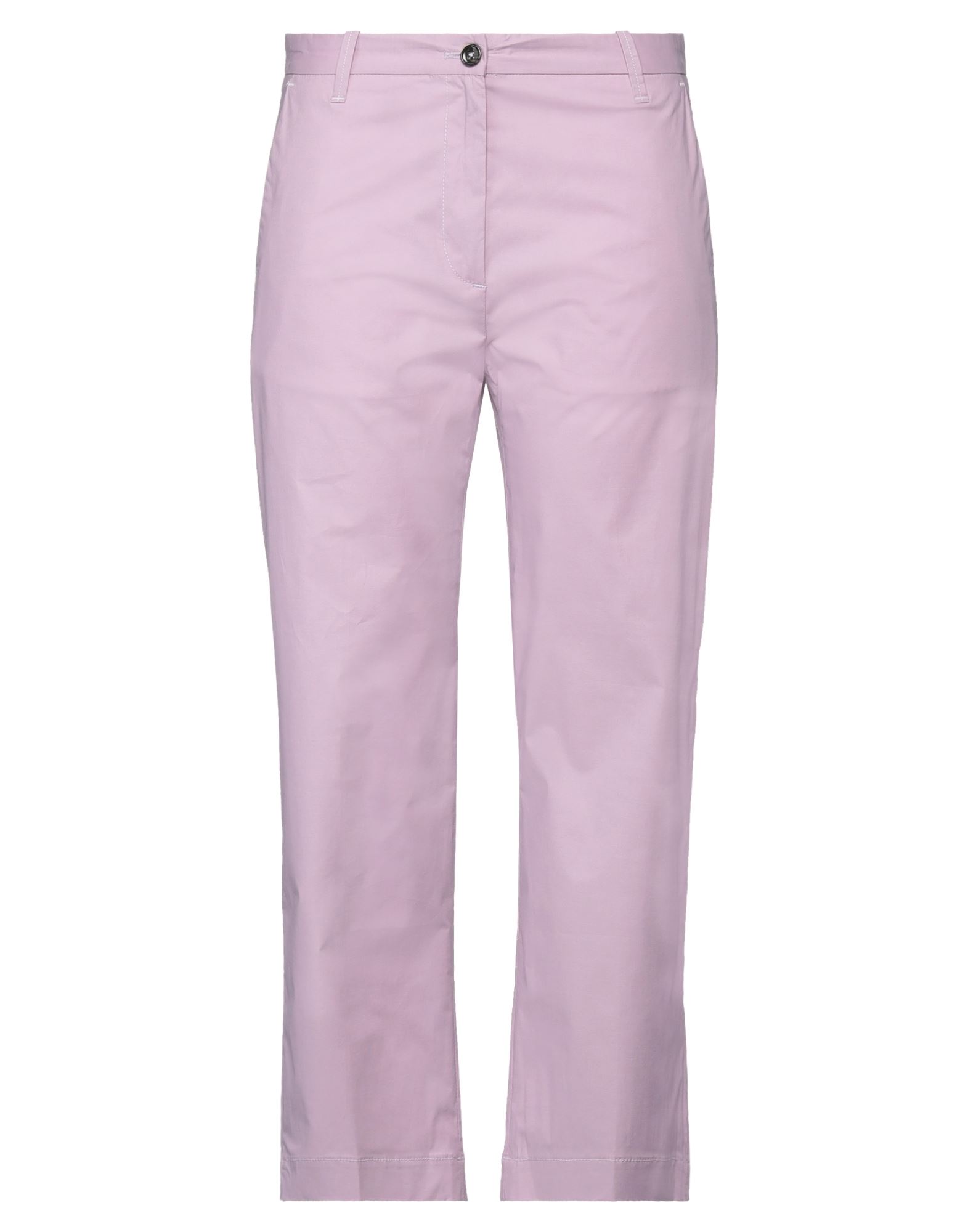 Nine:inthe:morning Nine In The Morning Woman Pants Lilac Size 24 Cotton, Silk, Elastane In Purple