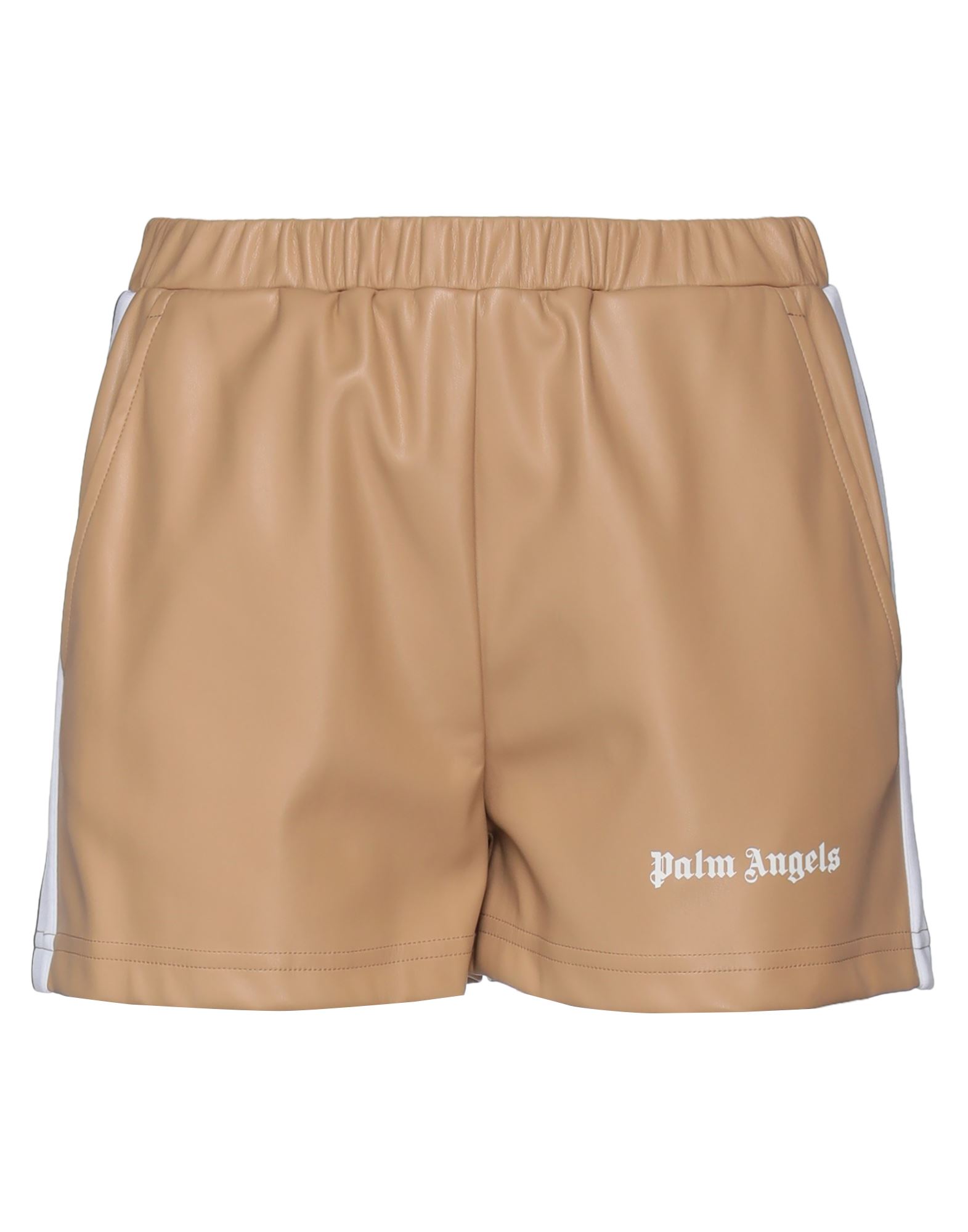 Shop Palm Angels Woman Shorts & Bermuda Shorts Sand Size L Polyester, Polyurethane