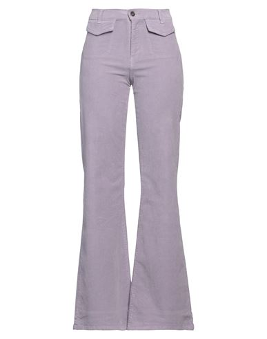 Ottod'ame Woman Pants Lilac Size 31 Cotton, Elastane In Purple