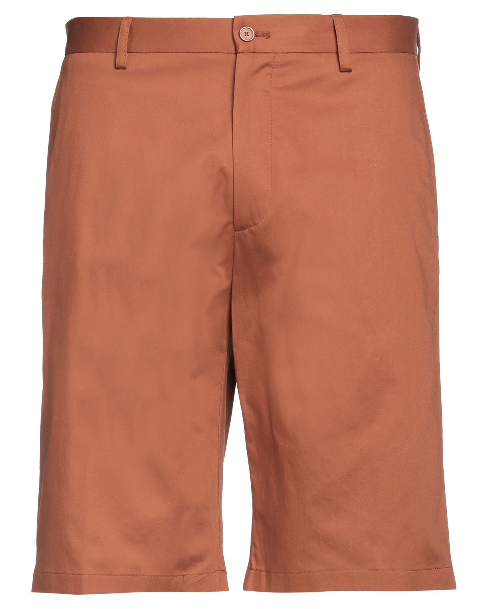 Tagliatore Man Shorts & Bermuda Shorts Brown Size 34 Cotton, Elastane