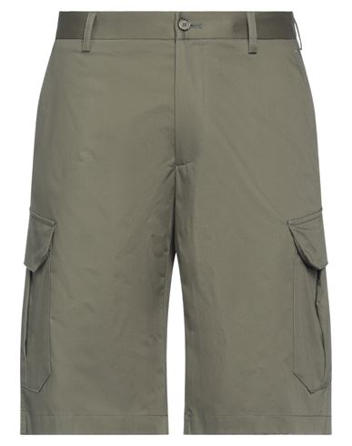 Tagliatore Man Shorts & Bermuda Shorts Military Green Size 32 Cotton, Elastane