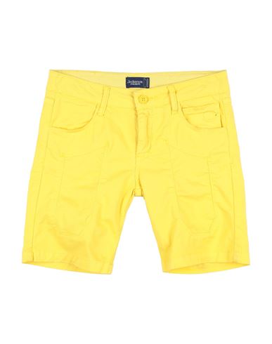 Jeckerson Babies'  Toddler Girl Shorts & Bermuda Shorts Yellow Size 7 Cotton, Elastane