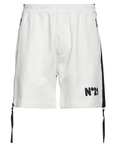 N°21 Man Shorts & Bermuda Shorts White Size Xl Cotton