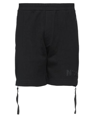 N°21 Man Shorts & Bermuda Shorts Black Size Xl Cotton