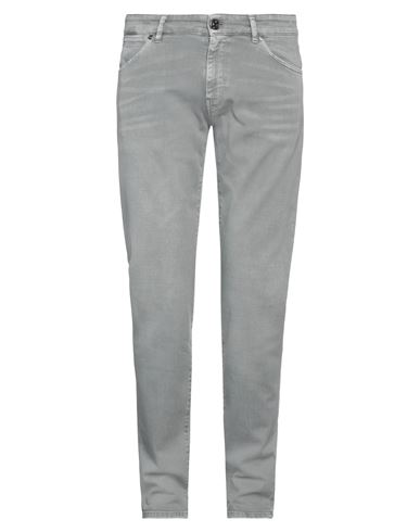 Pt Torino Man Jeans Grey Size 38 Cotton, Elastane