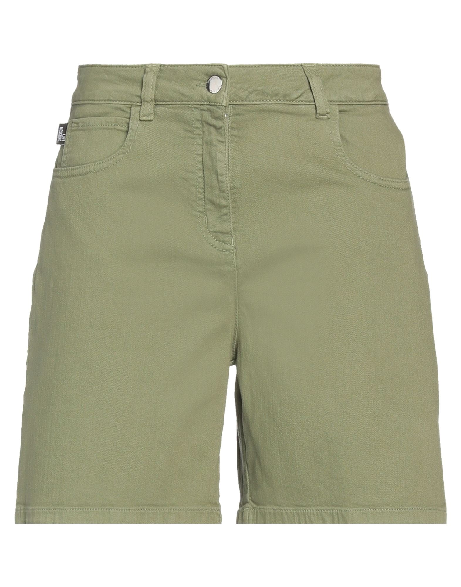 Love Moschino Denim Shorts In Green
