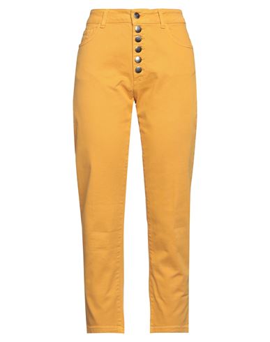 Jijil Woman Pants Ocher Size 29 Cotton, Elastane In Yellow