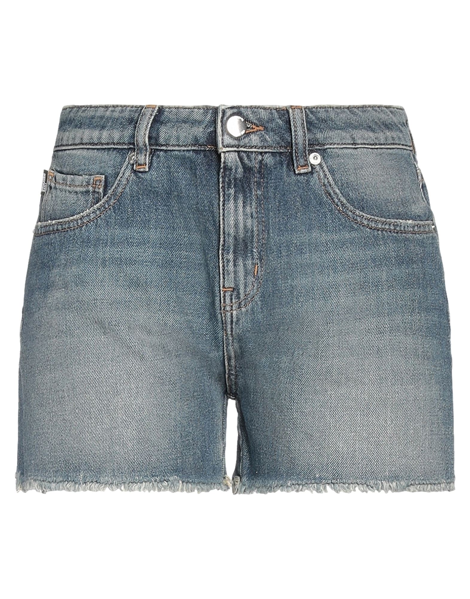 Love Moschino Woman Denim Shorts Blue Size 6 Cotton In Blue