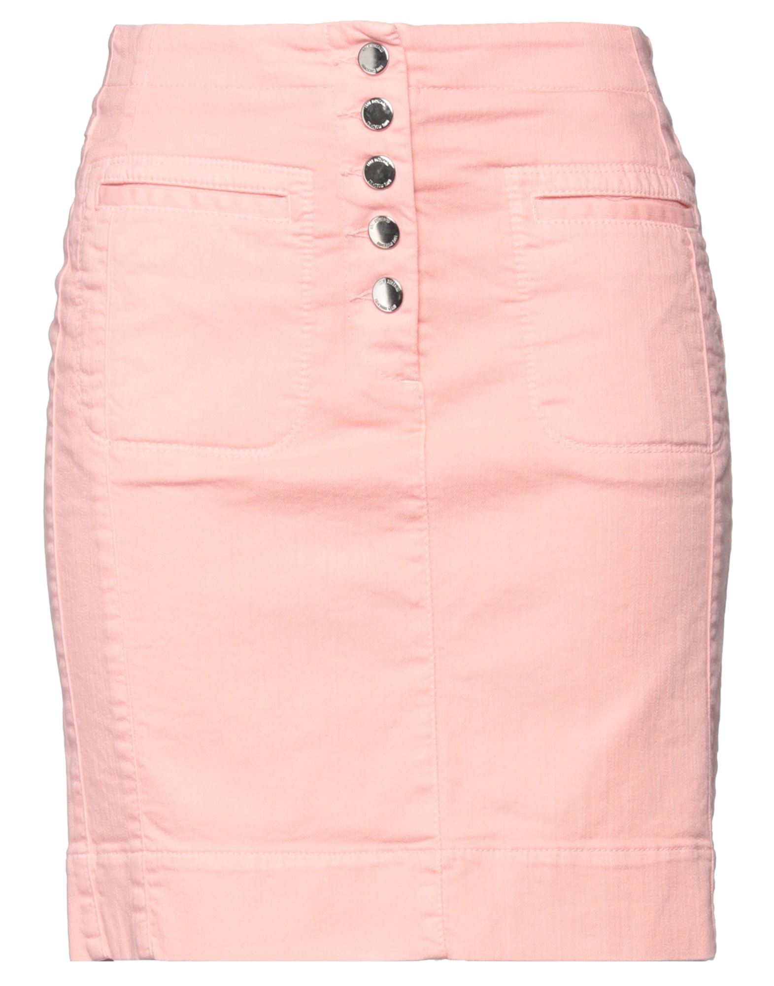 Love Moschino Denim Skirts In Pink