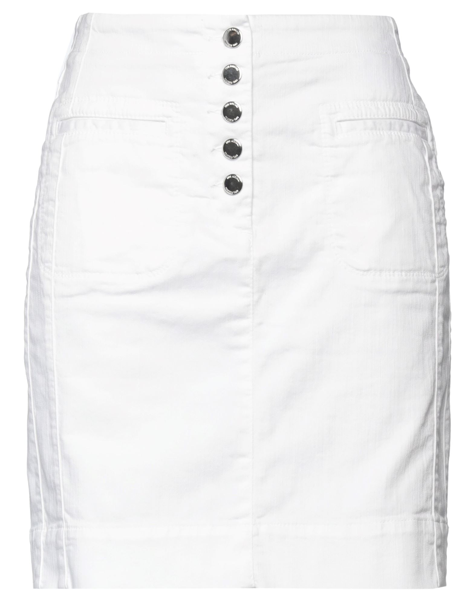 Love Moschino Denim Skirts In White